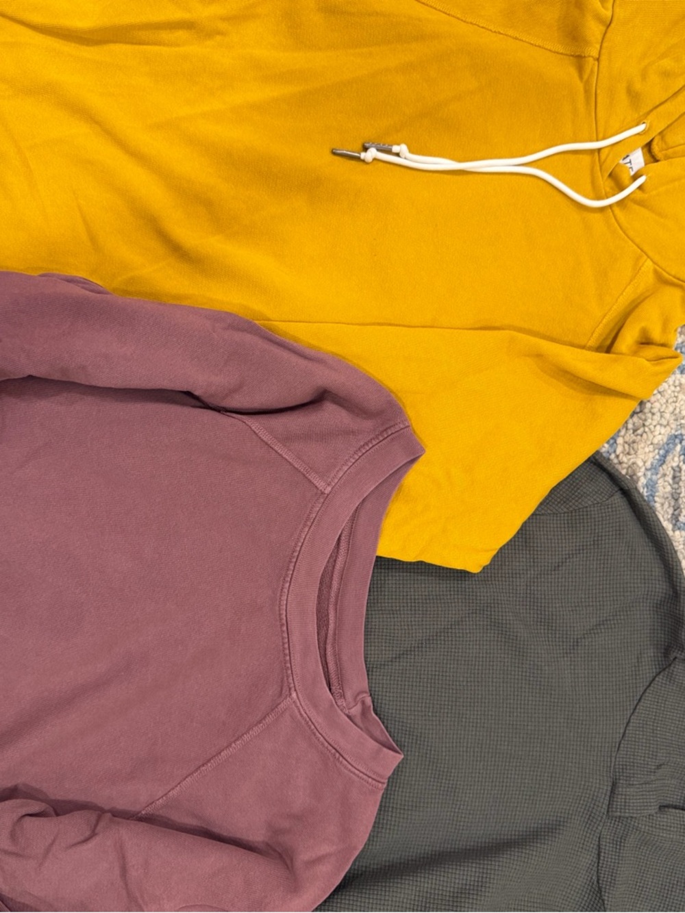 Mate Pact Knit Tops in Mustard, Olive, and Mauve - Picture 3 of 12
